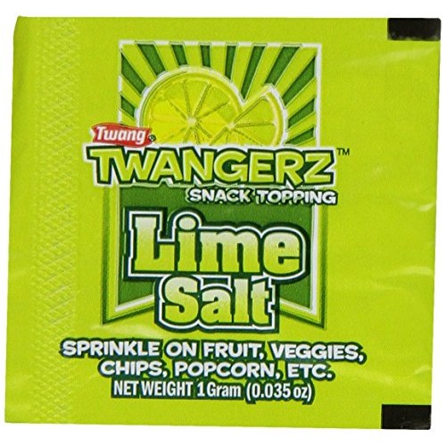 Twangerz Flavored Salt Snack Topping, Lime, 1 Gram Packets, 200