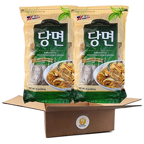 Hanasia Korean Sweet Potato Glass Noodles, Japchae Vermicelli Pa