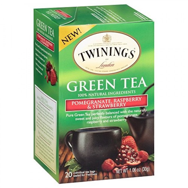 Twinings Green, Pomegranate, Raspberry, and Strawberry Bagged Te...