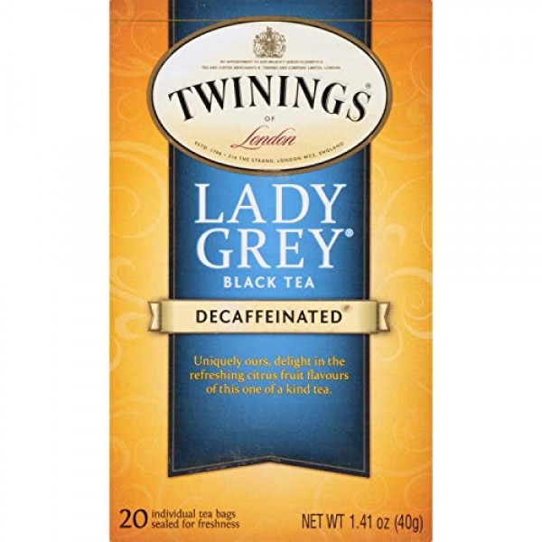 Twinings Decaffeinated Lady Grey Tea Bags - 20 Tea Bags