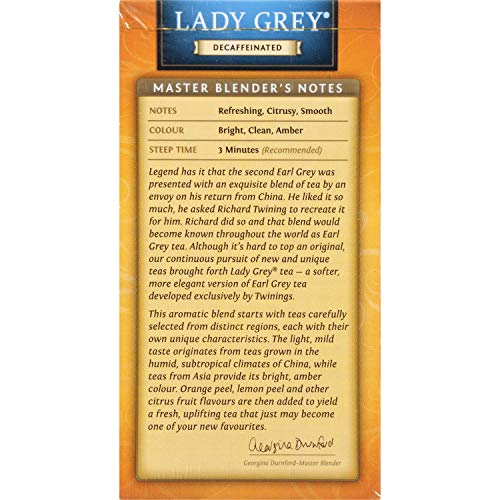 Twinings Decaffeinated Lady Grey Tea Bags - 20 Tea Bags