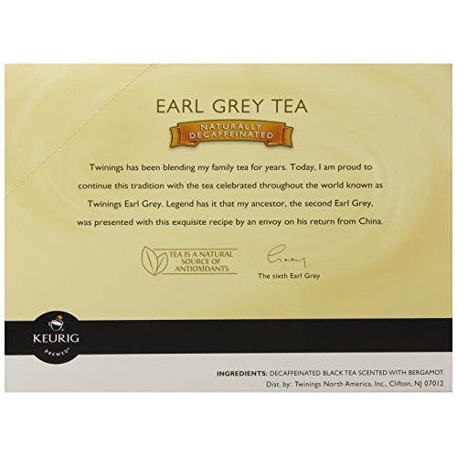 Twinings Earl Grey Decaf Tea Keurig K-Cups, 24 Count