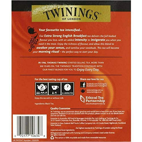 Twinings Extra Strong English Breakfast Tea Bags 80S