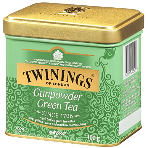 Twinings Green Gunpowder Loose Tea Tins, Pack of 6, 3.53 Ounce T...