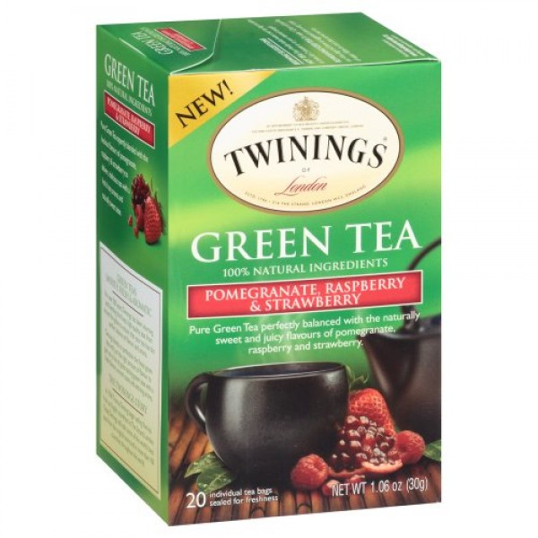 Twinings Green, Pomegranate, Raspberry, and Strawberry Bagged Te...