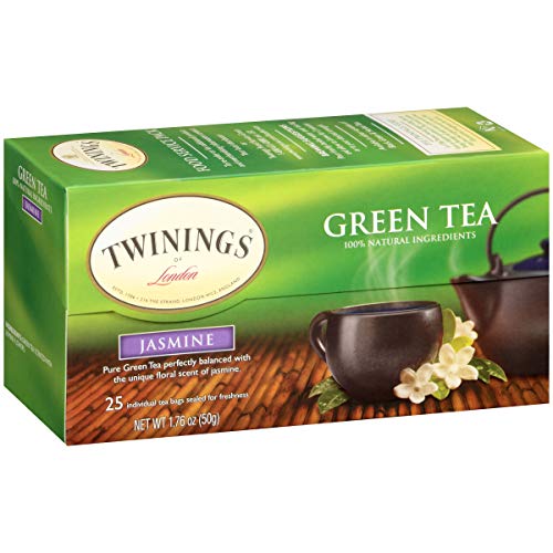 Twinings Green Tea With Jasmine, Individually Wrapped Bags, 25 C...