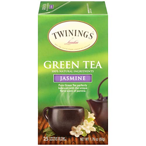 Twinings Green Tea With Jasmine, Individually Wrapped Bags, 25 C...