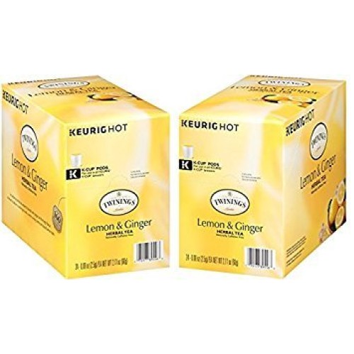Twinings Lemon And Ginger Herbal Tea, Keurig K-Cups, 48 Count
