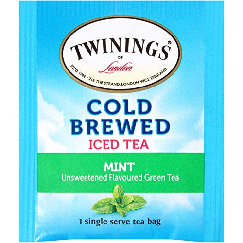 Twinings Mint Green Cold Brewed Iced Tea Bags, 20 Count Pack of 6