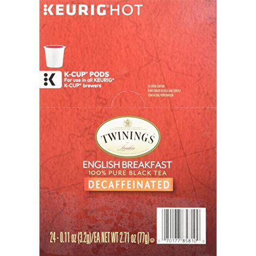 Twinings Of London Decaffeinated English Breakfast Tea K-Cups Fo