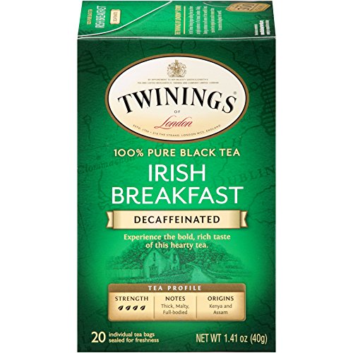 Twinings Of London Decaffeinated Irish Breakfast Tea, 20 Count