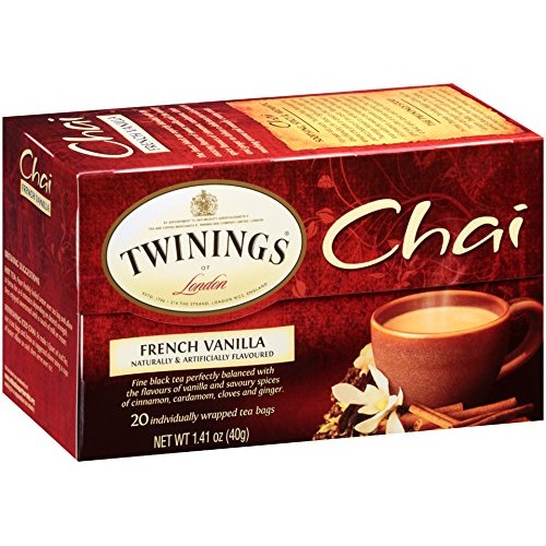 Twinings Of London French Vanilla Black Chai Tea, 20 Count Pack