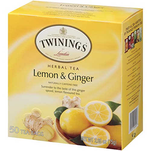 Twinings Of London Lemon And Ginger Herbal Tea Bags, 50 Count P