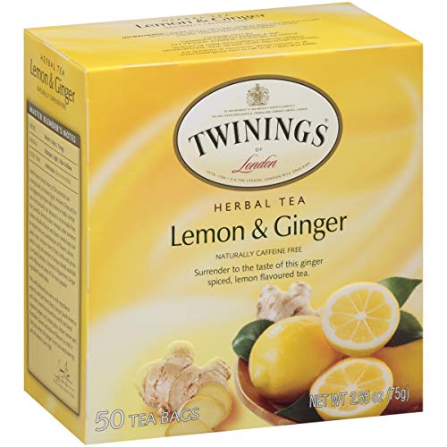Twinings Of London Lemon And Ginger Herbal Tea Bags, 50 Count P