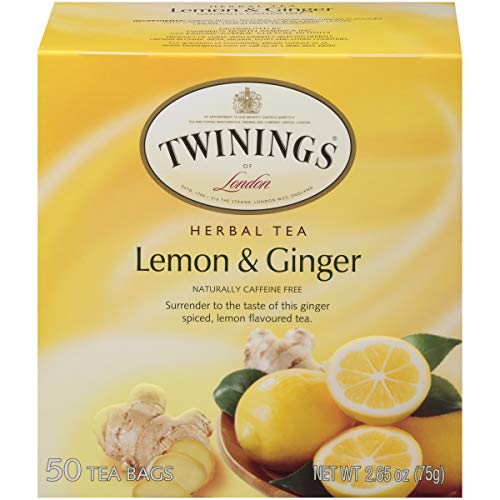 Twinings Of London Lemon And Ginger Herbal Tea Bags, 50 Count P