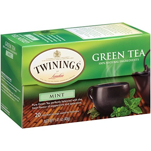 Twinings Of London Mint Green Tea, 20 Count Pack Of 6