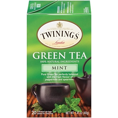 Twinings Of London Mint Green Tea, 20 Count Pack Of 6
