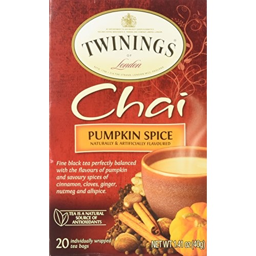 Twinings Pumpkin Spice Chai Tea, 40 Count