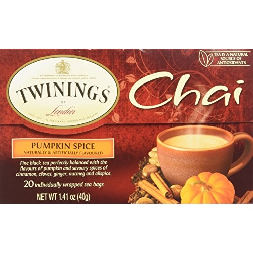 Twinings Pumpkin Spice Chai Tea, 40 Count