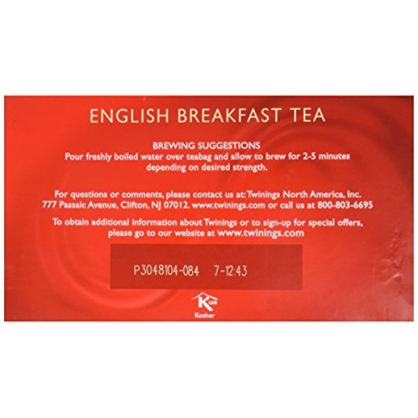 Twinings Tea Irish Breakfast Tea, Decaf, 20 Ct