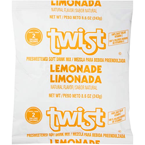 Twist Lemonade Powdered Drink Mix 8.6Oz Bag, Pack Of 12