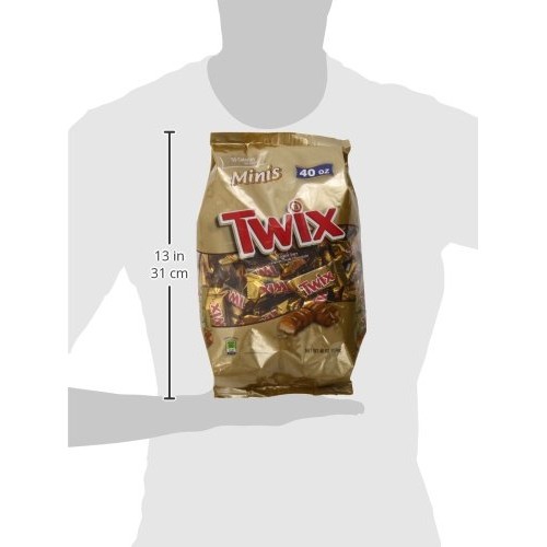 Twix Caramel Minis Size Chocolate Cookie Bar Candy 40-Ounce Bag