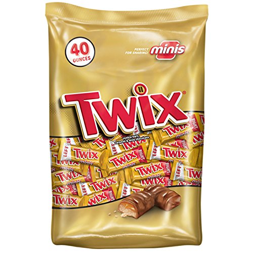 Twix Caramel Minis Size Chocolate Cookie Bar Candy 40-Ounce Bag