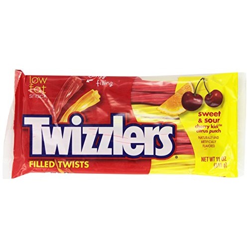 Twizzlers Filled Twists, Sweet &Amp; Sour Flavored Licorice Candy C Twizzlers Filled Twists, Sweet &Amp; Sour Flavored Licorice Candy C