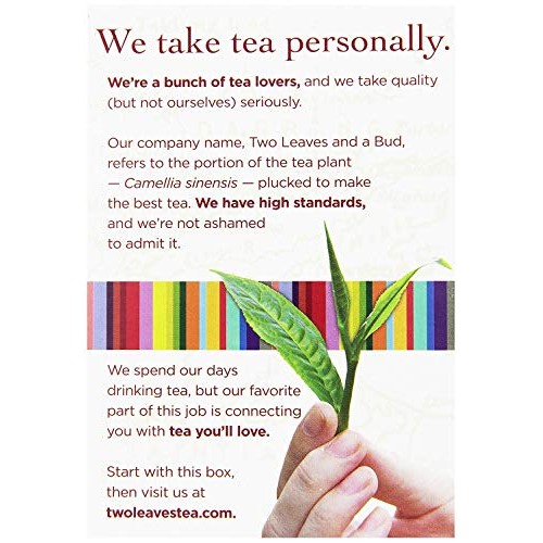 Two Leaves And A Bud Organic Earl Grey Tea Bags, Whole Leaf Blac