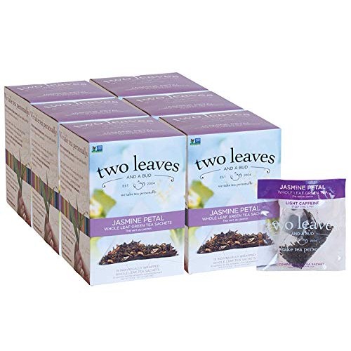 Two Leaves And A Bud Jasmine Petal Green Tea Bags, Whole Leaf Gr