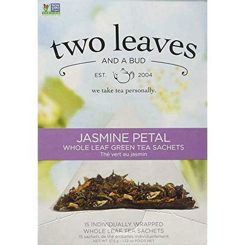 Two Leaves And A Bud Jasmine Petal Green Tea Bags, Whole Leaf Gr