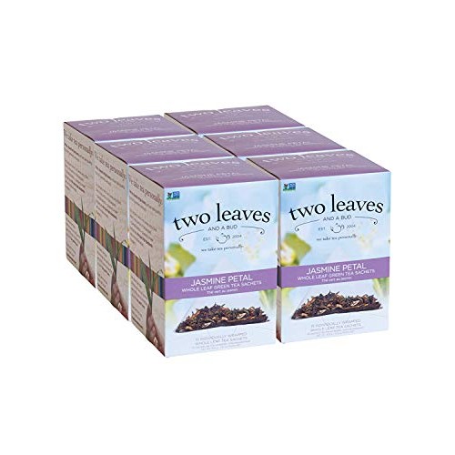 Two Leaves And A Bud Jasmine Petal Green Tea Bags, Whole Leaf Gr