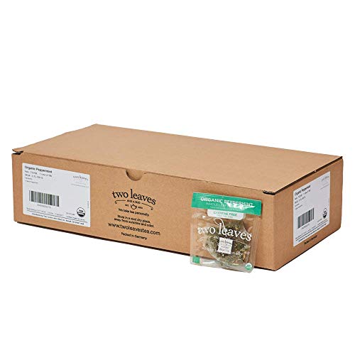 Two Leaves And A Bud Organic Peppermint Herbal Tea Bags, Natural