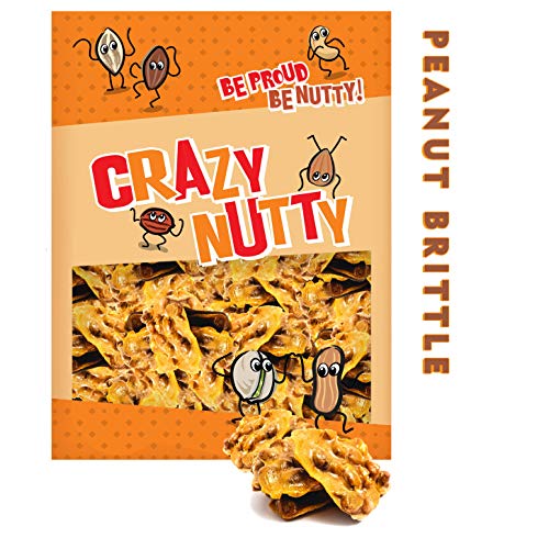 Crazy Nuttys - Peanut Brittle - 12 Ounces - Premium, Fresh, Del