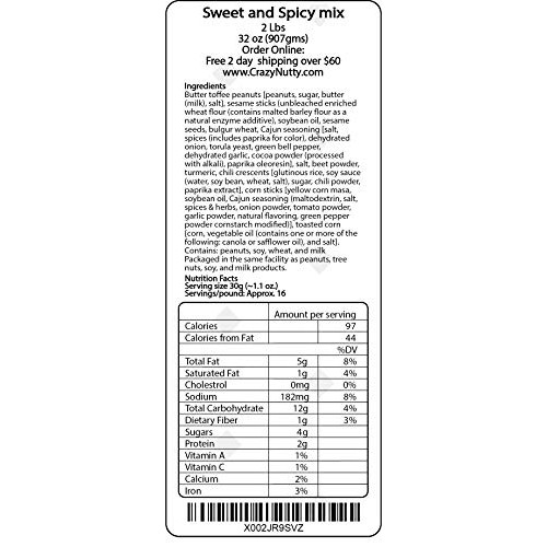 Vinees Sweet And Spicy Mix - 2 Pounds - Best Mix, Toffee Peanut