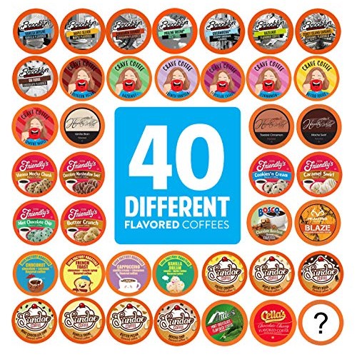 Two Rivers Coffee Flavored Coffee Pods Variety Pack Sampler, Com