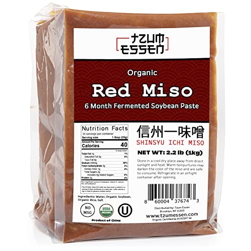 Organic Red Miso Paste Aka Dark Soybean Paste Fermented 6 Mont...