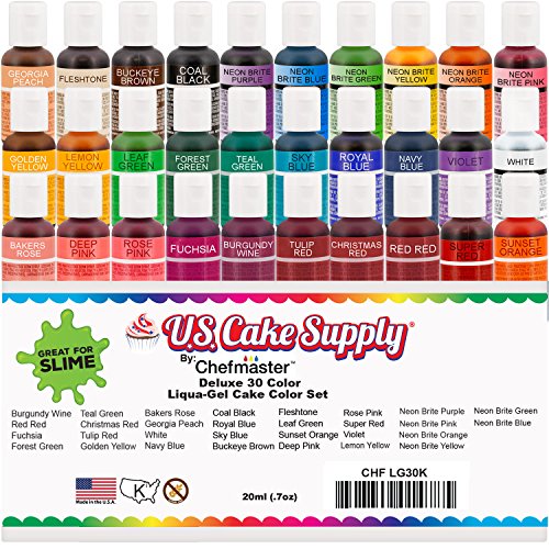 30 Color Food Coloring Liqua-Gel Ultimate Decorating Kit Primary