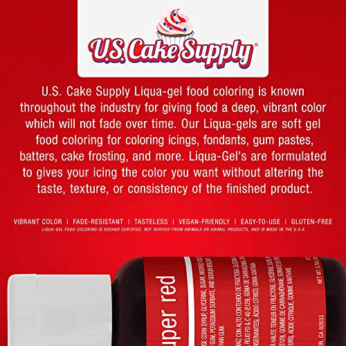 U.S. Cake Supply 36 Color Cake Food Coloring Liqua-Gel Decoratin