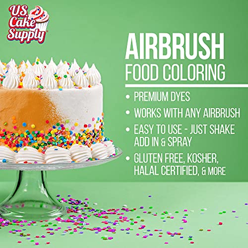 U.S. Cake Supply Airbrush Cake Color Set - The 12 Most Popular C