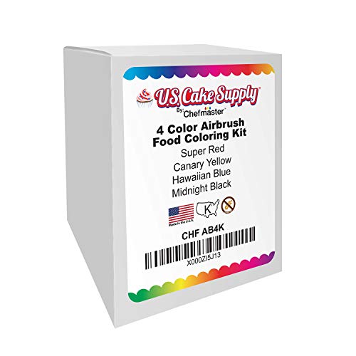 U.S. Cake Supply Airbrush Cake Color Set - The 4 Most Popular Co