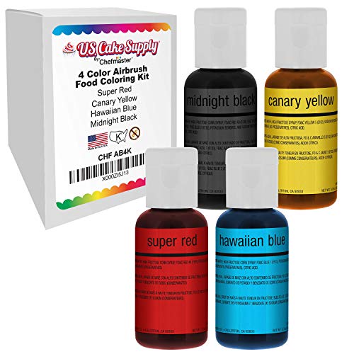 U.S. Cake Supply Airbrush Cake Color Set - The 4 Most Popular Co