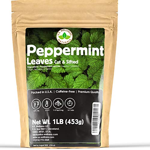 Peppermint Tea 1Lb 16Oz, Cut &Amp; Sifted | Strong &Amp; Fresh | Non-I