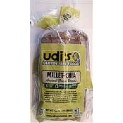 Udis Gluten Free Millet Chia Loaf Bread, 14.2 Ounce - 8 Per Case.