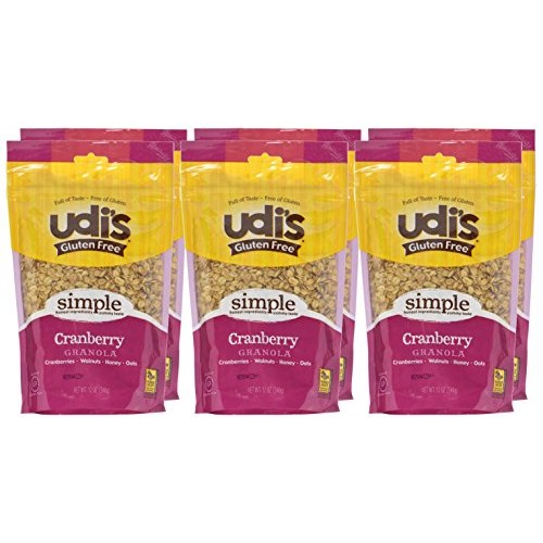 Udis Gluten Free Cranberry Granola, 12 Ounce - 6 Per Case.