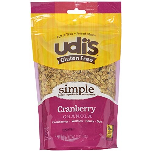 Udis Gluten Free Cranberry Granola, 12 Ounce - 6 Per Case.