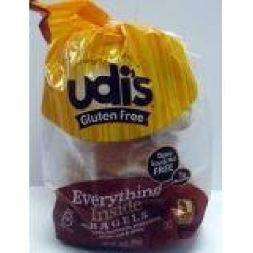 Udis Gluten Free Everything Inside Bagel Case Of 8
