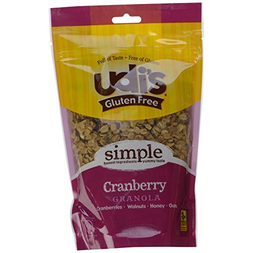 Udis Gluten Free Granola, Cranberry, 12-Ounce Pouches Pack Of 3