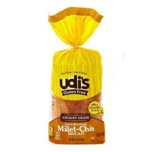 Udis Gluten Free Millet Chia Loaf Bread, 14.2 Ounce -- 8 Per Cas