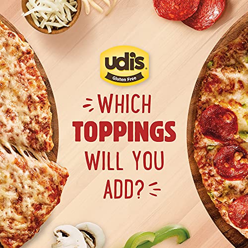 Udis Gluten Free Two Cheese Pizza With Crispy Thin Crust, Froze...